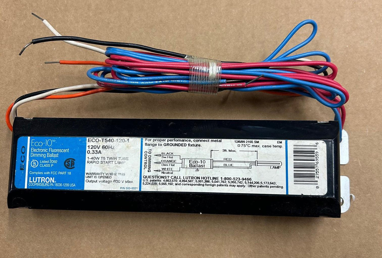 Lutron Ballast ECO-T540-120-1 with free USA shipping