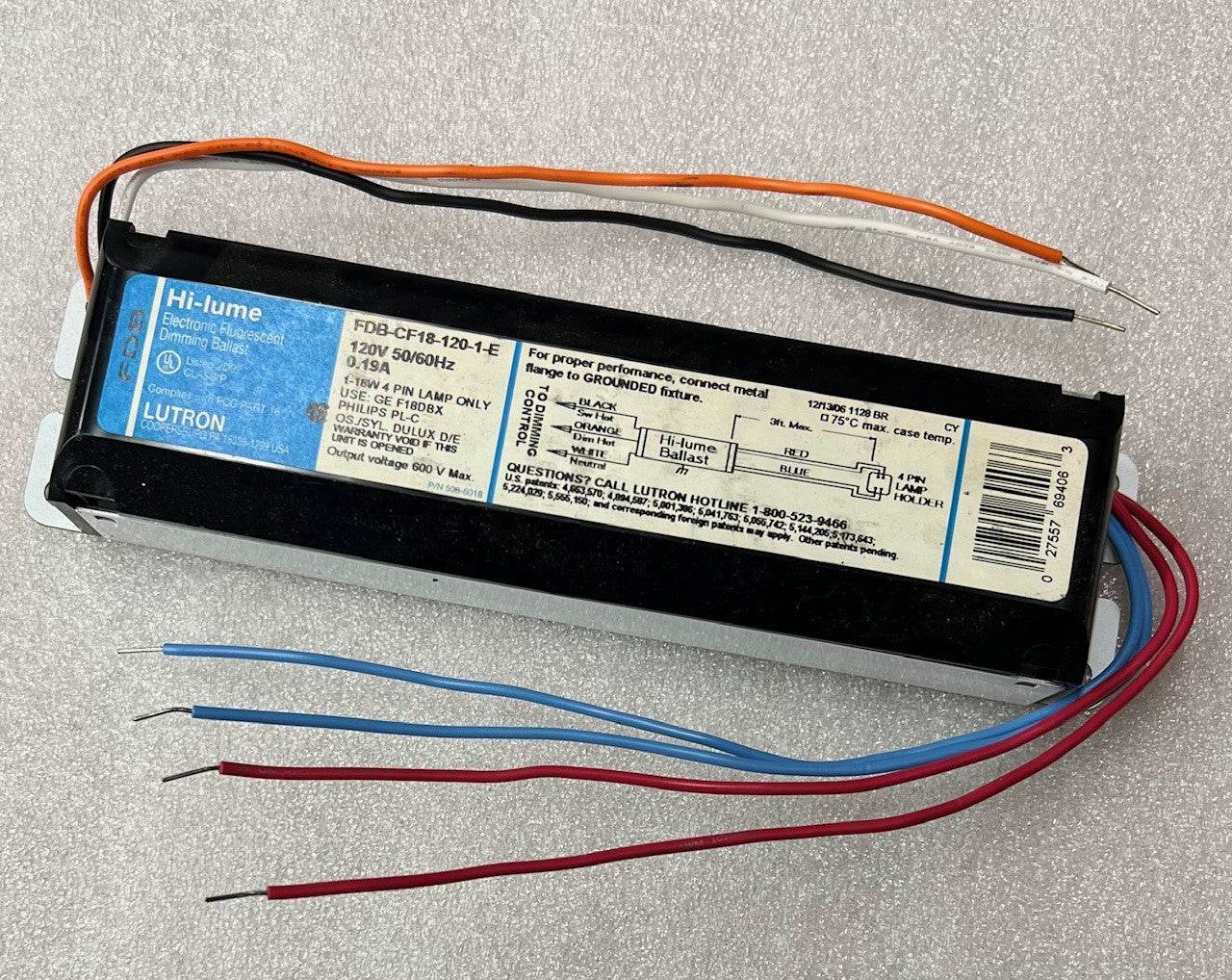 Lutron Ballast FDB-CF18-120-1-E free shipping USA