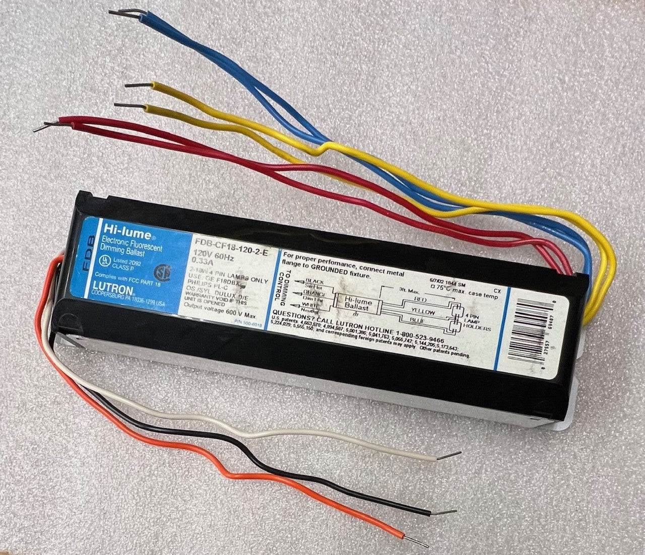 Lutron Ballast FDB-CF18-120-2-E automotive fluorescent ballast for dual-lamp 120V lighting systems