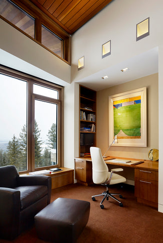 Reflex Recessed Indirect LED Wall Light Shown in Home office