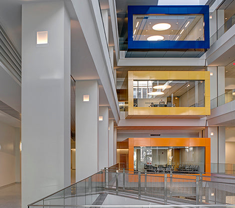 Reflex Recessed Indirect LED Wall Light Shown in Government Medical Center