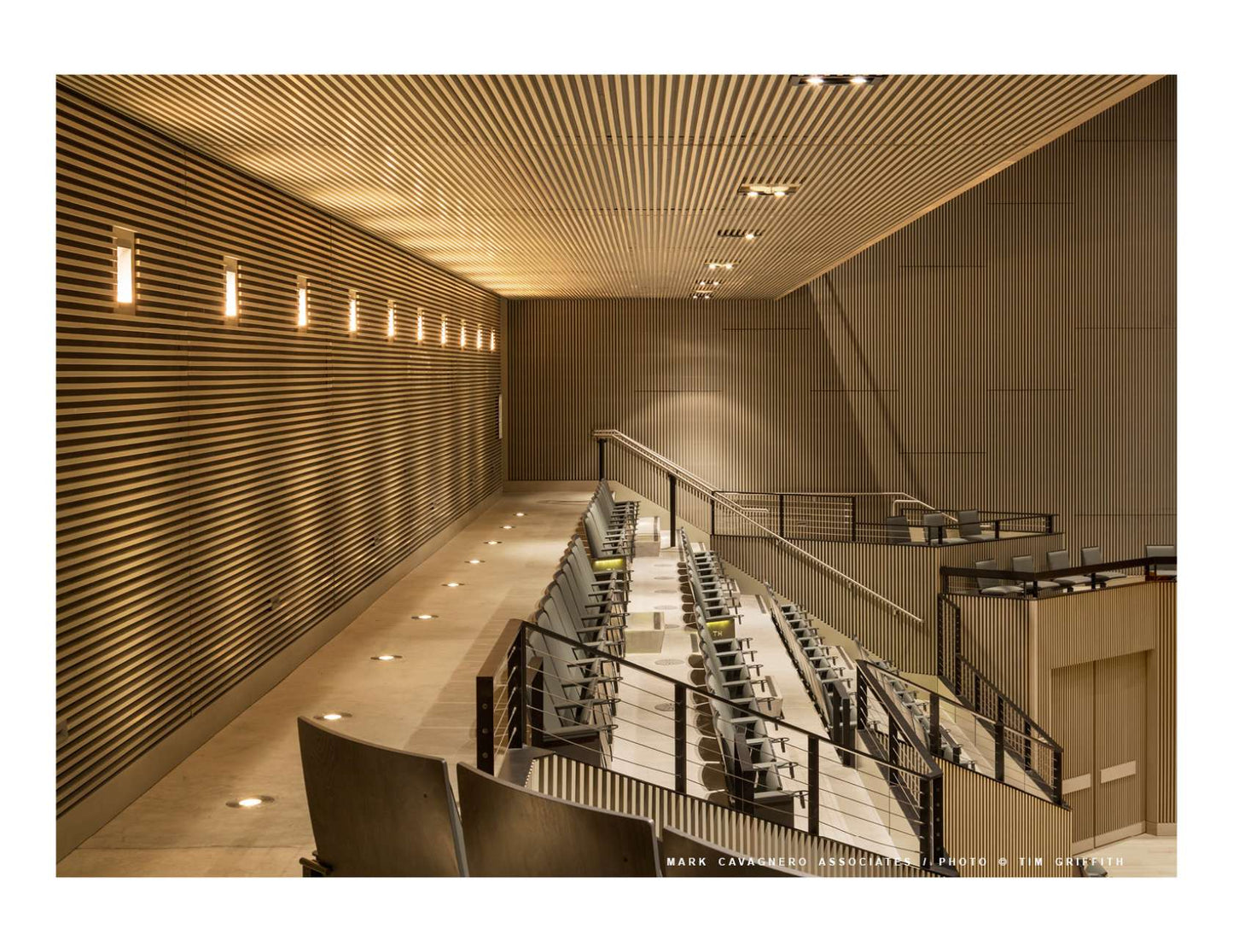 Reflex Recessed Indirect LED Wall Light Shown in Event Space Music Room