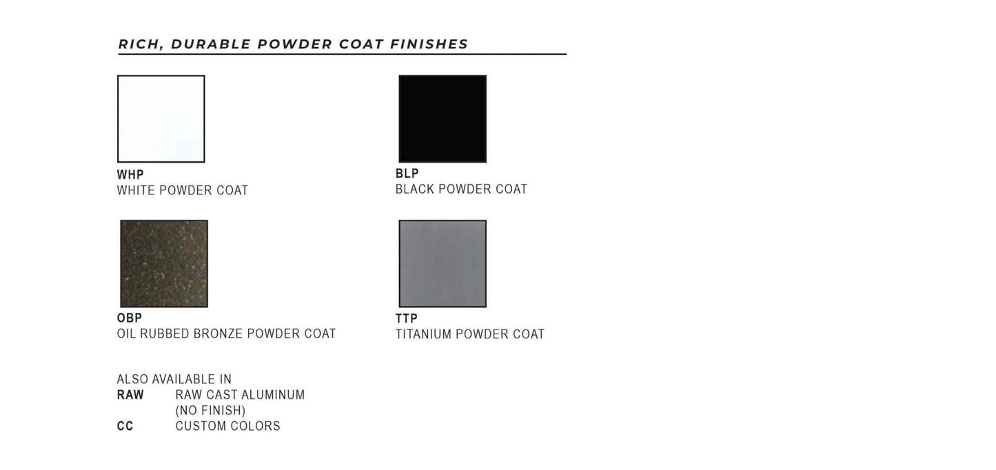 LED Wedge Shaped Wall Sconce WS6215LED powder coat finish color options including white, black, oil rubbed bronze, and titanium
