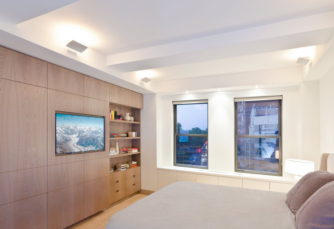 LED Double WedgeLens Wall Sconces (WS7230 LED) featured in Riverside Park NYC residence