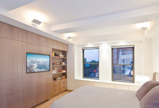 LED Double WedgeLens Wall Sconces (WS7230 LED) featured in Riverside Park NYC residence